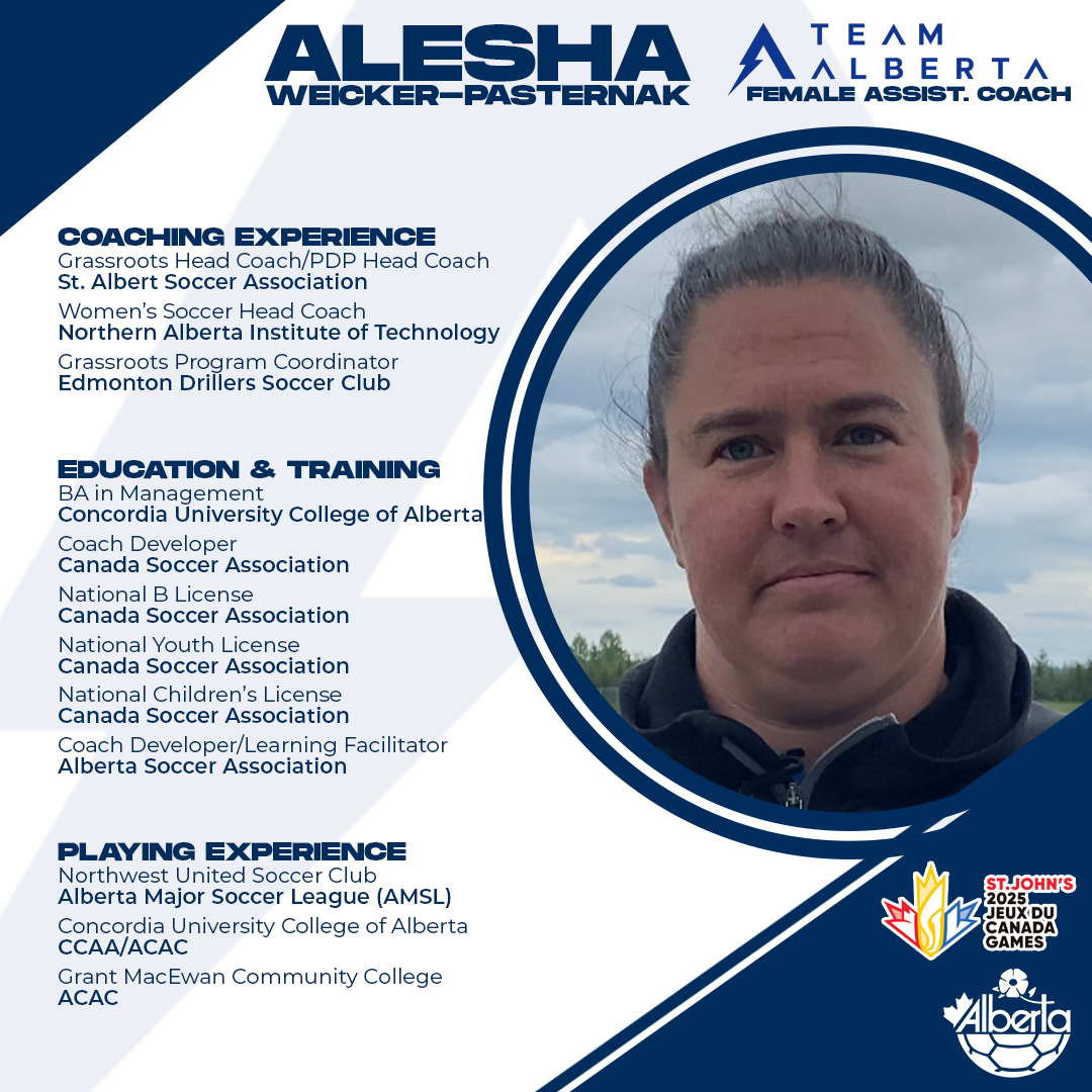 Coaches Announced for 2025 Canada Summer Games Alberta Soccer